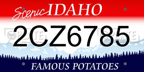 2CZ6785 Idaho License Plate
