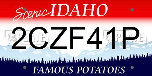 2CZF41P Idaho License Plate