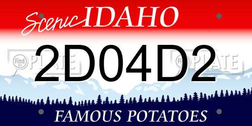 2D04D2 Idaho License Plate