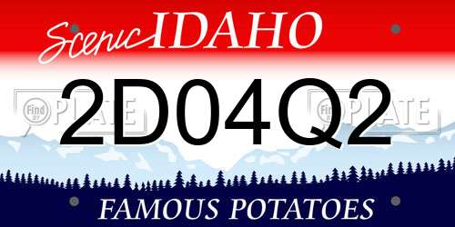 2D04Q2 Idaho License Plate