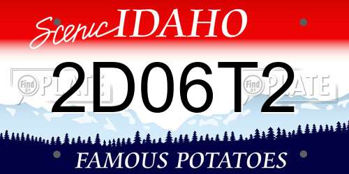 2D06T2 Idaho License Plate
