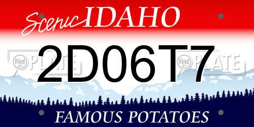 2D06T7 Idaho License Plate