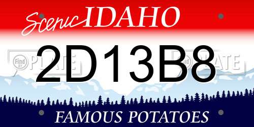 2D13B8 Idaho License Plate
