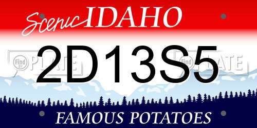 2D13S5 Idaho License Plate