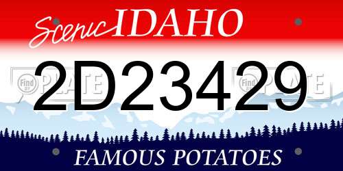 2D23429 Idaho License Plate