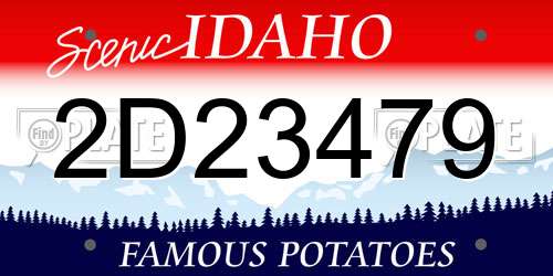 2D23479 Idaho License Plate