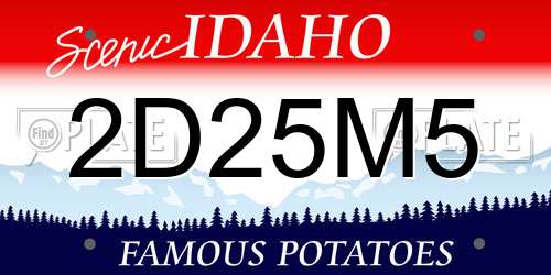 2D25M5 Idaho License Plate