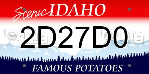 2D27D0 Idaho License Plate