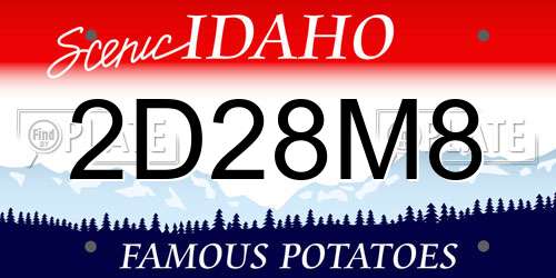 2D28M8 Idaho License Plate