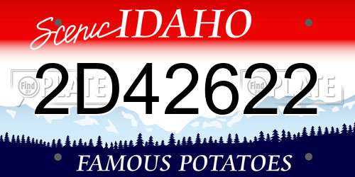 2D42622 Idaho License Plate