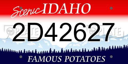 2D42627 Idaho License Plate