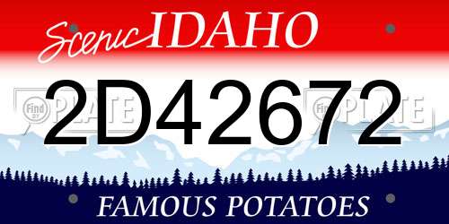 2D42672 Idaho License Plate