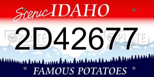 2D42677 Idaho License Plate