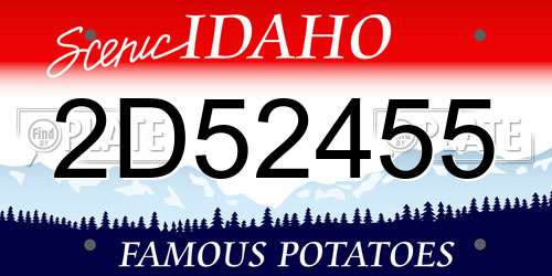 2D52455 Idaho License Plate