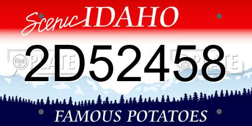 2D52458 Idaho License Plate