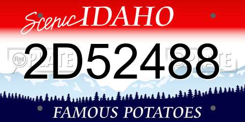2D52488 Idaho License Plate