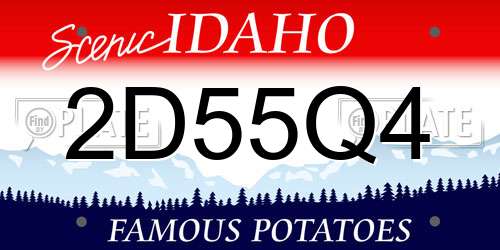 2D55Q4 Idaho License Plate