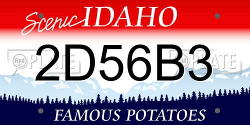 2D56B3 Idaho License Plate