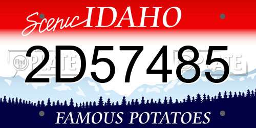 2D57485 Idaho License Plate