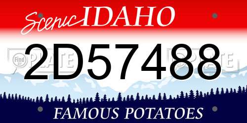 2D57488 Idaho License Plate