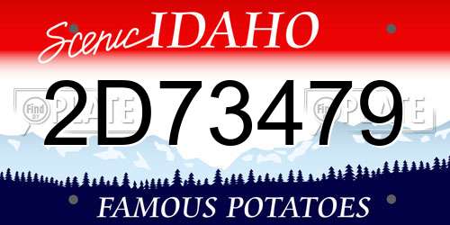 2D73479 Idaho License Plate