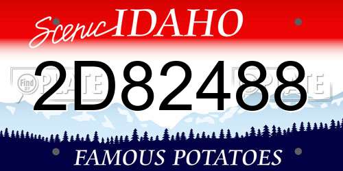2D82488 Idaho License Plate