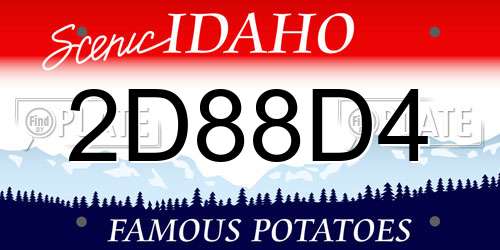 2D88D4 Idaho License Plate