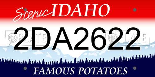 2DA2622 Idaho License Plate