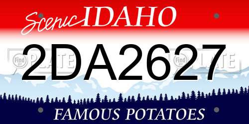 2DA2627 Idaho License Plate