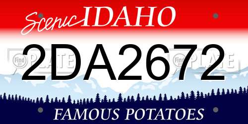 2DA2672 Idaho License Plate