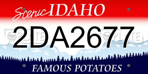 2DA2677 Idaho License Plate