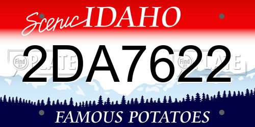 2DA7622 Idaho License Plate