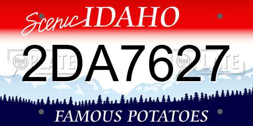 2DA7627 Idaho License Plate