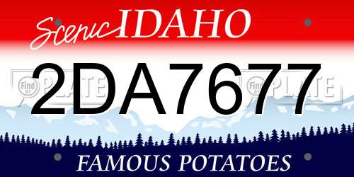 2DA7677 Idaho License Plate