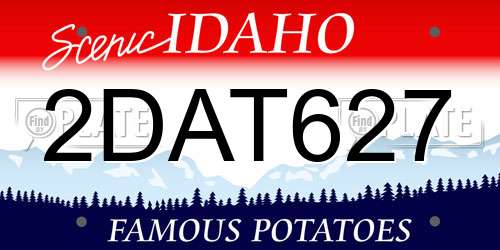 2DAT627 Idaho License Plate