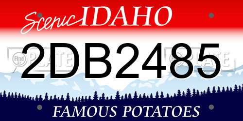 2DB2485 Idaho License Plate
