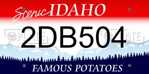 2DB504 Idaho License Plate