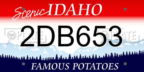 2DB653 Idaho License Plate