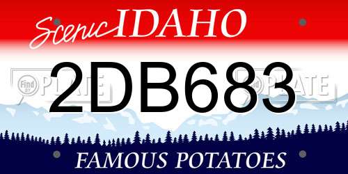 2DB683 Idaho License Plate