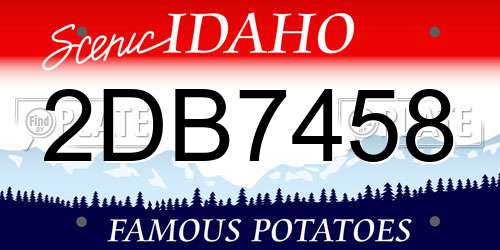 2DB7458 Idaho License Plate