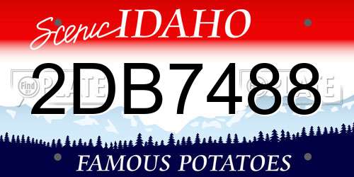 2DB7488 Idaho License Plate