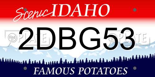 2DBG53 Idaho License Plate