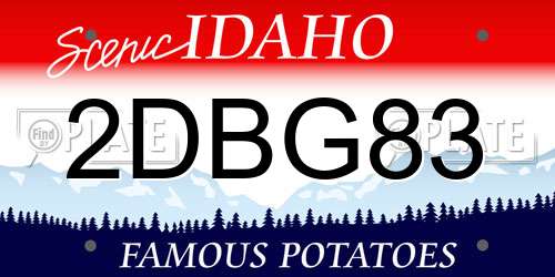 2DBG83 Idaho License Plate