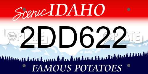 2DD622 Idaho License Plate