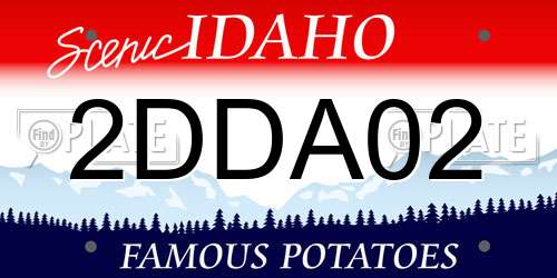 2DDA02 Idaho License Plate