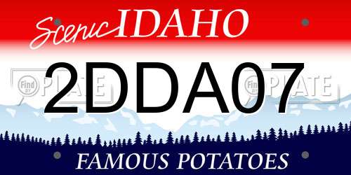 2DDA07 Idaho License Plate