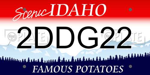 2DDG22 Idaho License Plate