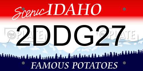 2DDG27 Idaho License Plate