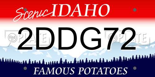 2DDG72 Idaho License Plate