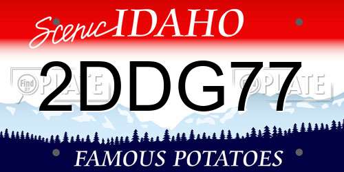 2DDG77 Idaho License Plate